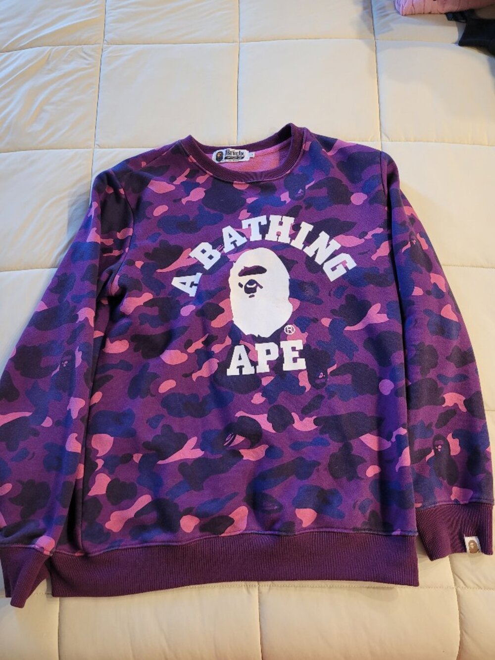 BAPE (A Bathing Ape) Purple Camo Sweatshirt